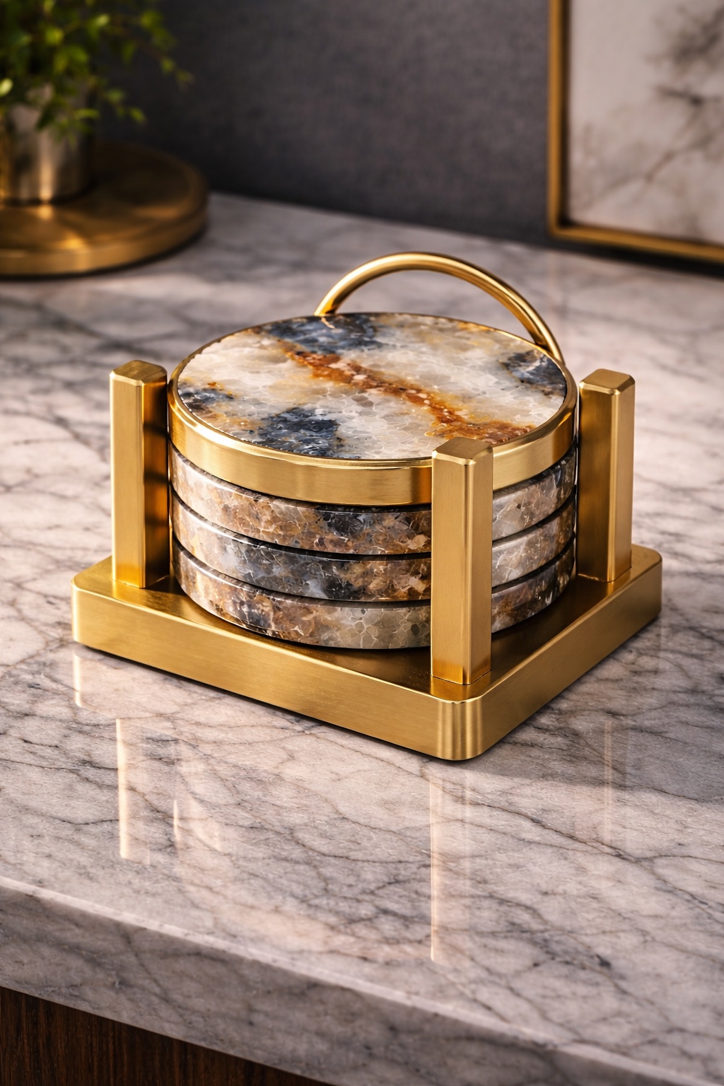 Stacked coaster holder
